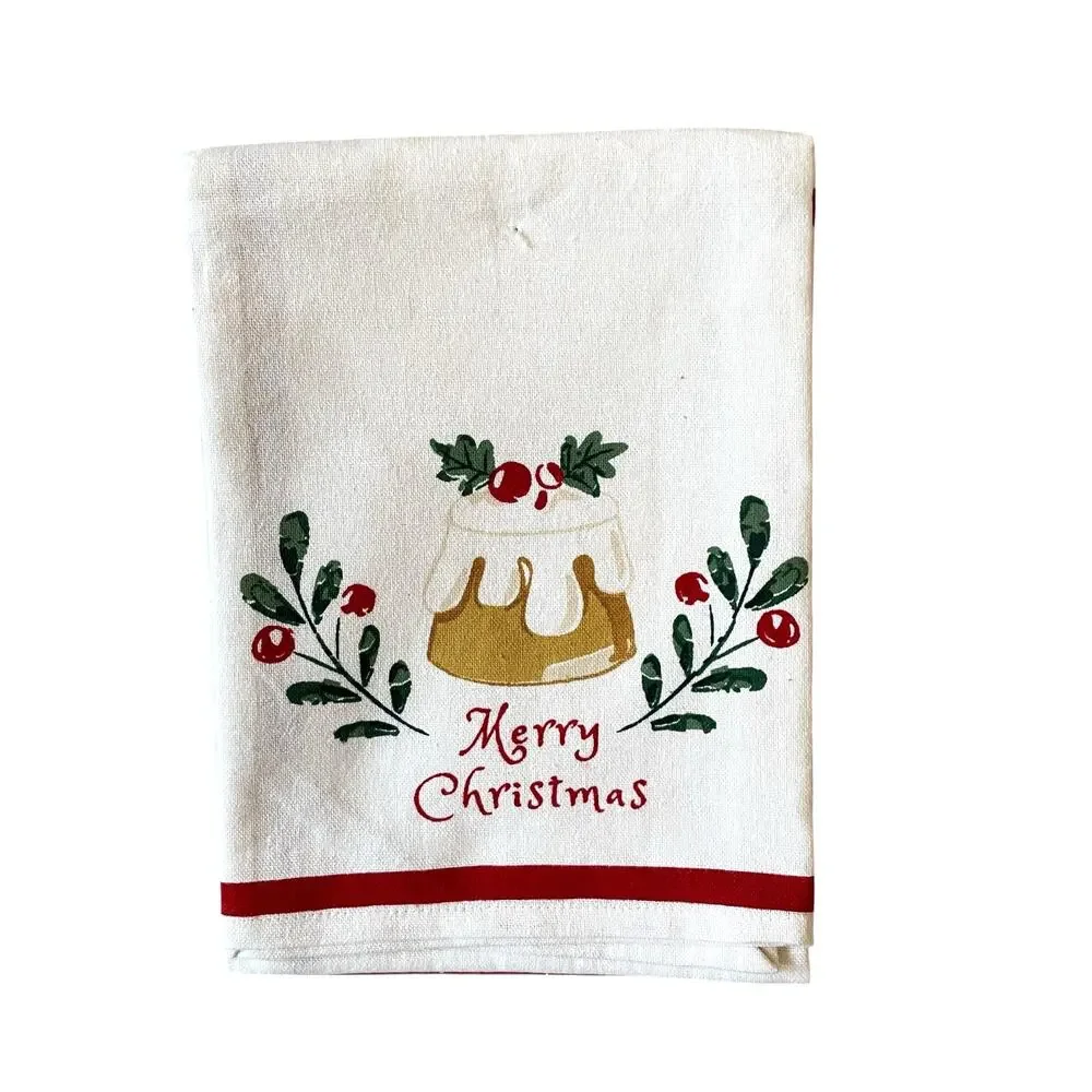 Mahogany MERRY CHRISTMAS Kitchen Towels 18X28 Set of 2 Cotton NEW